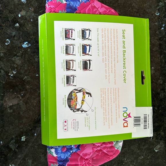 Nova Rollator Seat & Backrest Cover - English Garden - NIB - Picture 5 of 6